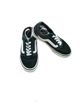 VANS Old School Black & White Suede Skate Shoes Size 13 Youth